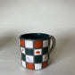 multicolor vegetable tile mug