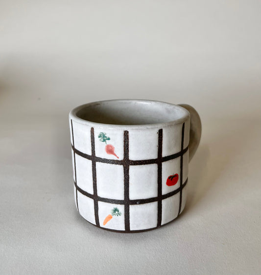 small vegetable tile mug